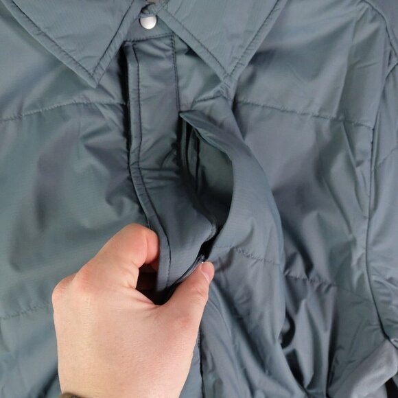 Smartwool Jacket Mens Medium Blue Shacket Shirt Snap Smartloft Pewter JKT - Picture 4 of 12
